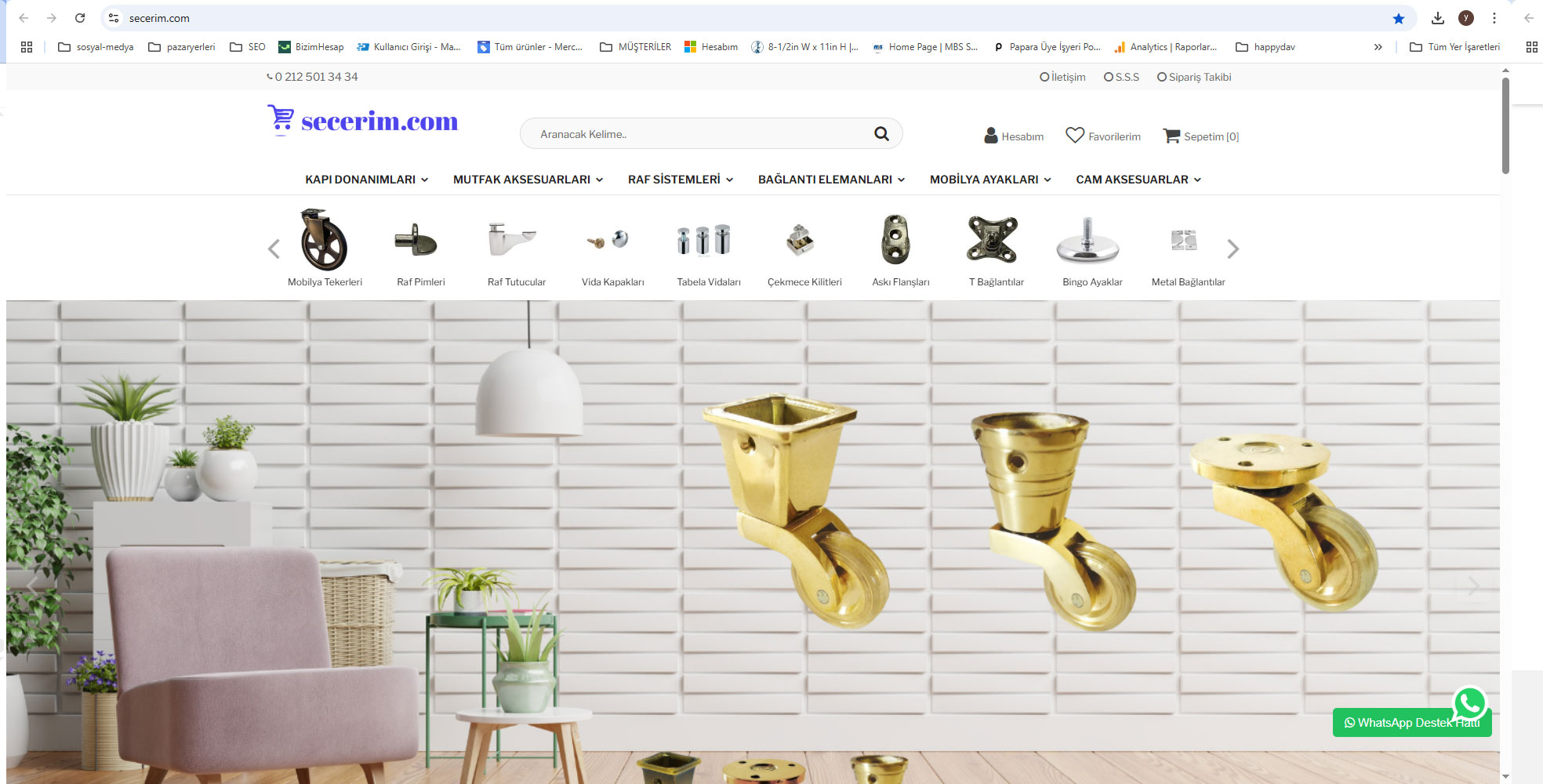 Secerim – E-Ticaret Sitesi Çalışması